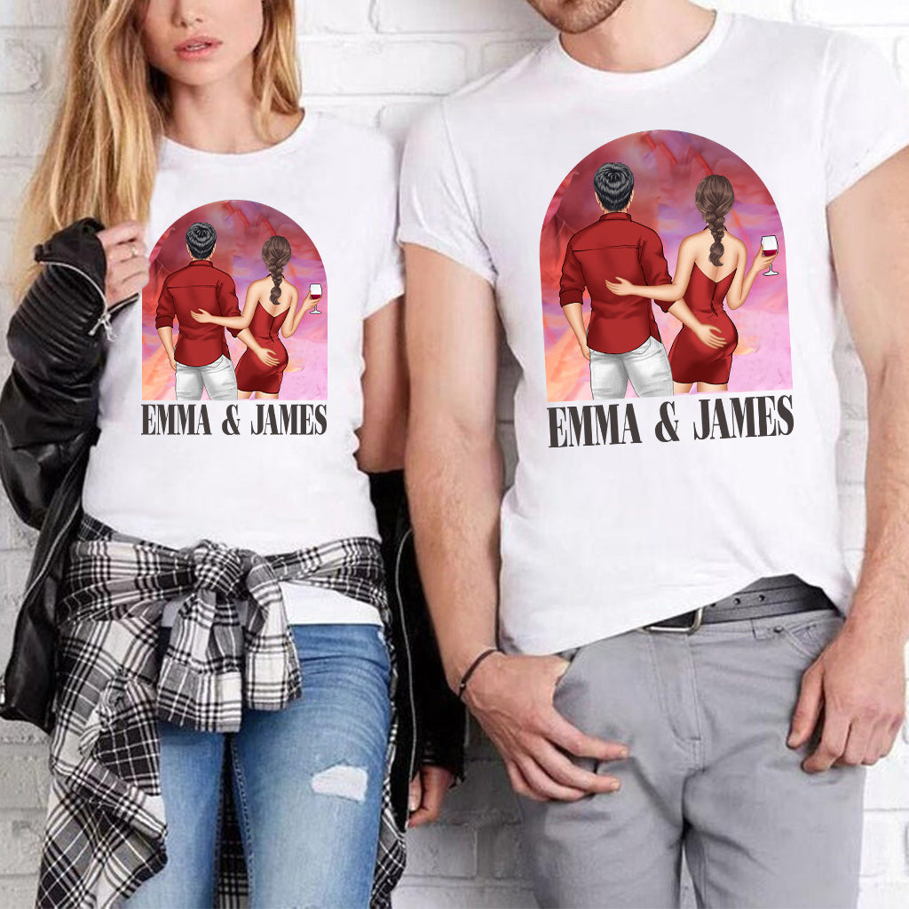 Personalized Couple T-Shirt & Hoodie Unique Gift for Anniversary or Valentine's Day T-shirt & Hoodie GradoCreations