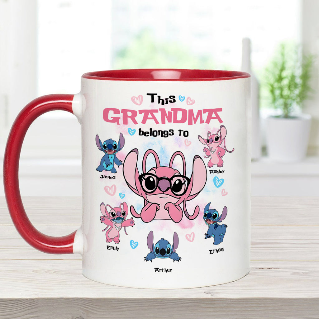 Personalized Accent Mug This Grandma Belongs To Custom Name Gift Accent Mug GradoCreations