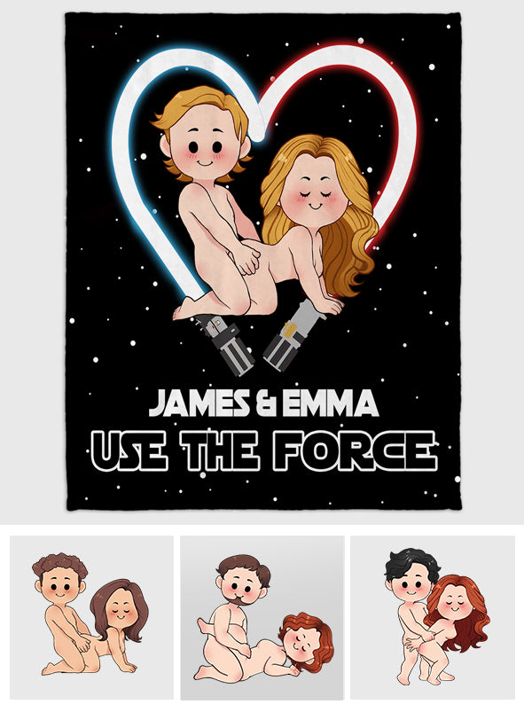 Personalized The Force Blanket Custom Name Romantic Gift Blanket GradoCreations