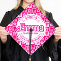 Personalized Graduation Cap Topper Pink Doll Theme Gift for Daughter Cap Topper GradoCreations