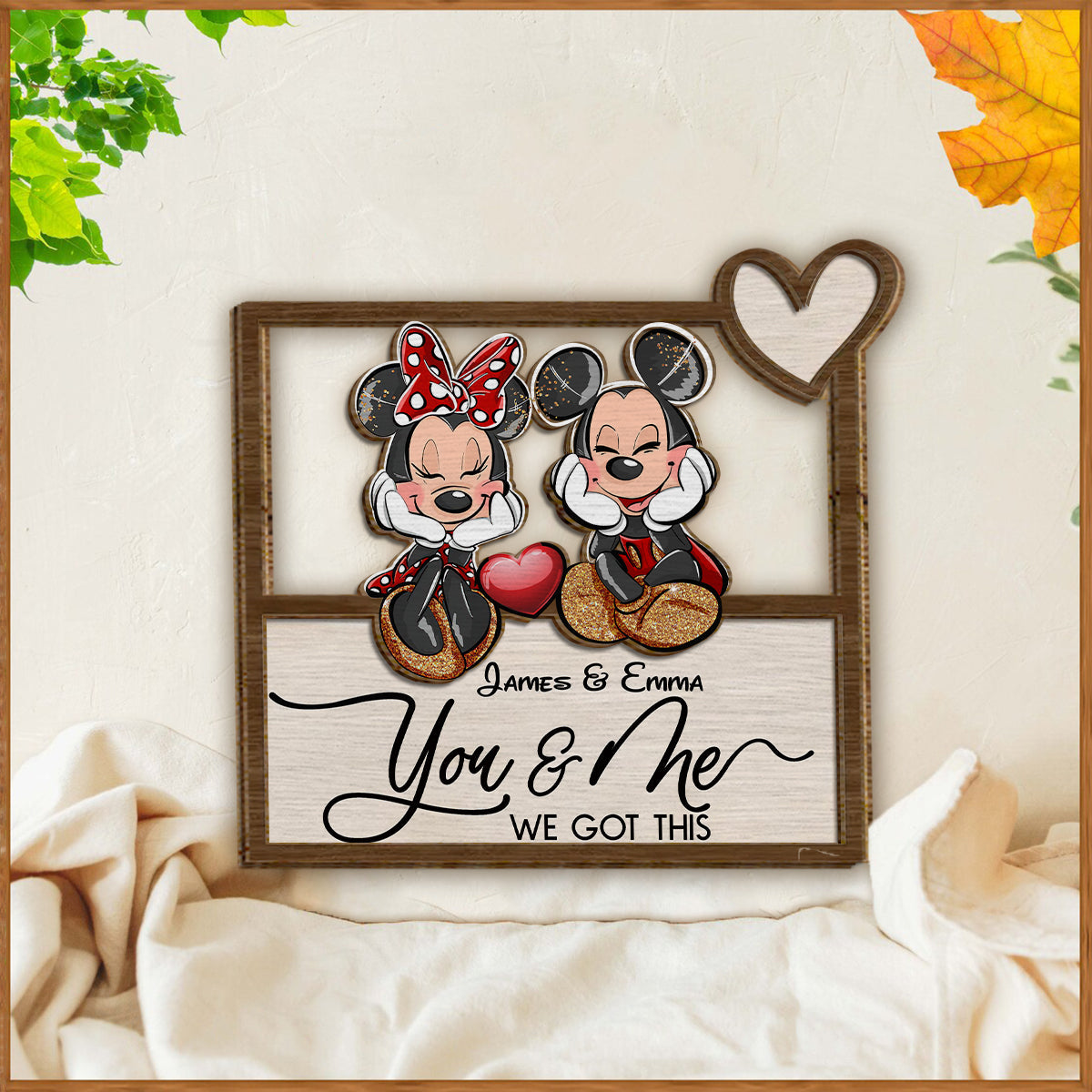 Personalized Mickey Mouse Ears Wood Sign Custom Name Gift 2 Layered Wood Sign GradoCreations