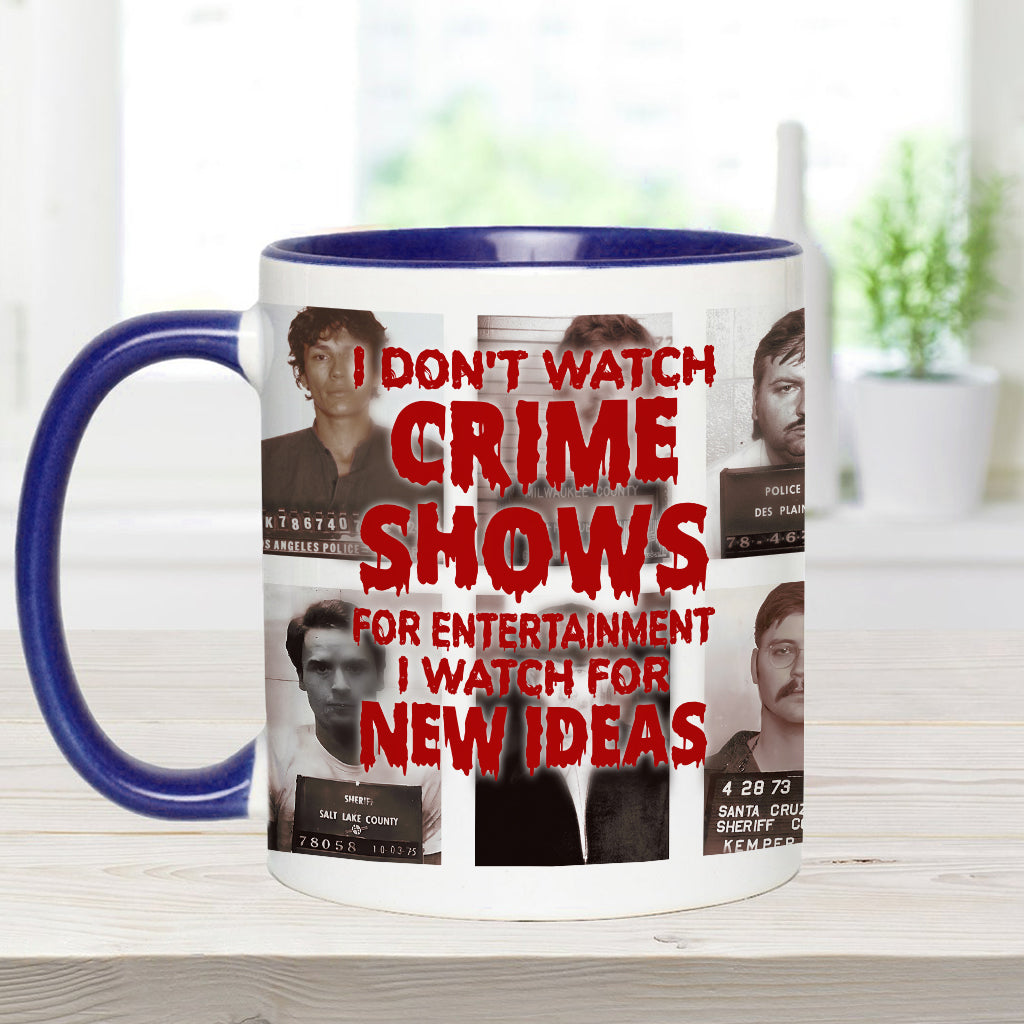 Personalized Accent Mug with Funny Crime Show Quote Gift Idea Accent Mug GradoCreations