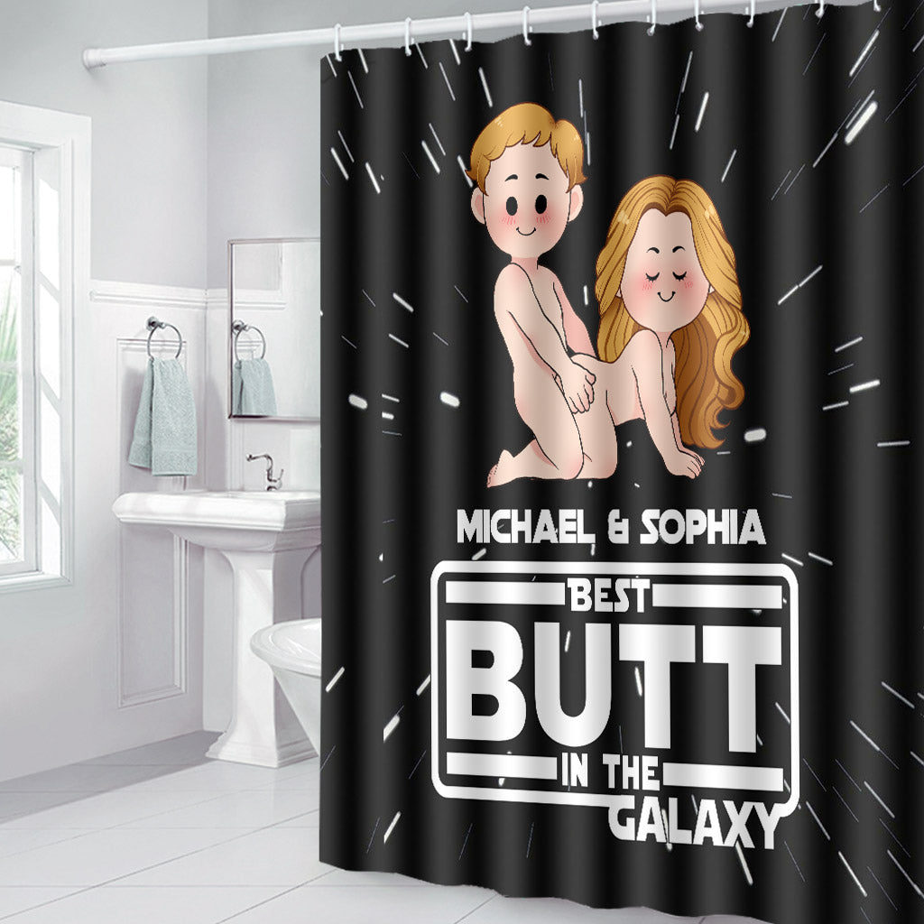 Personalized Bathroom Curtain & Mats Set Custom Name Gift for Couples Bathroom Curtain & Mats Set GradoCreations