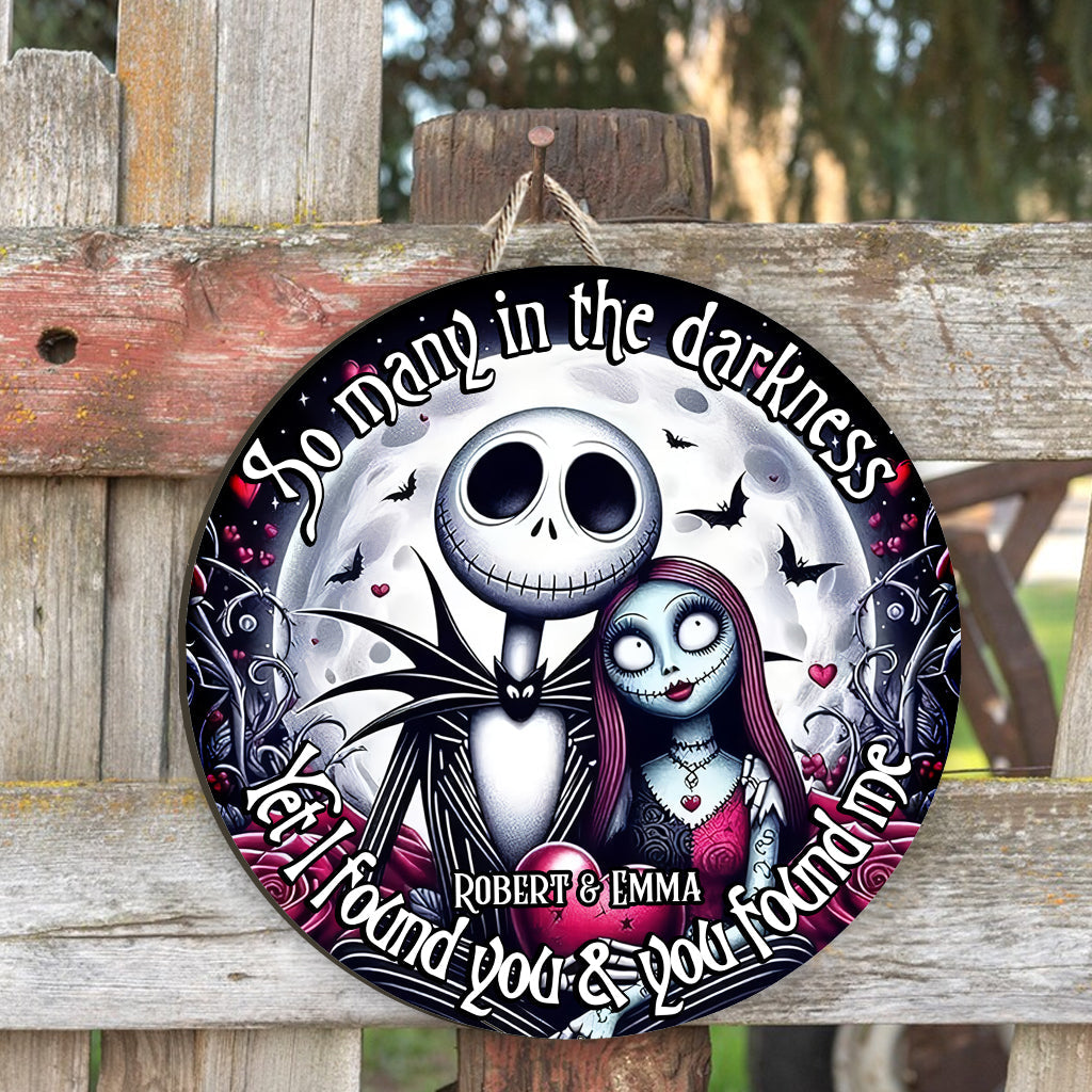 Personalized Nightmare Round Wood Sign Custom Couple Gift for Wedding Anniversary Round Wood Sign GradoCreations