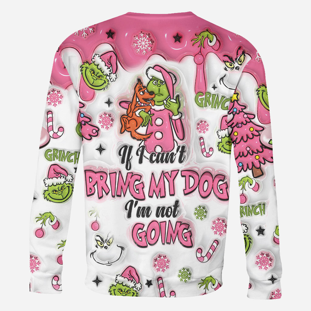 Personalized Christmas All Over Shirt with Grinch Design for Dog Lovers All Over Shirt GradoCreations