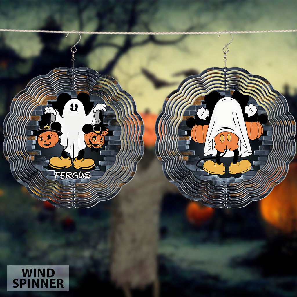 Funny Ghost Mouse Personalized Wind Spinner Gift for Halloween Wind Spinner GradoCreations