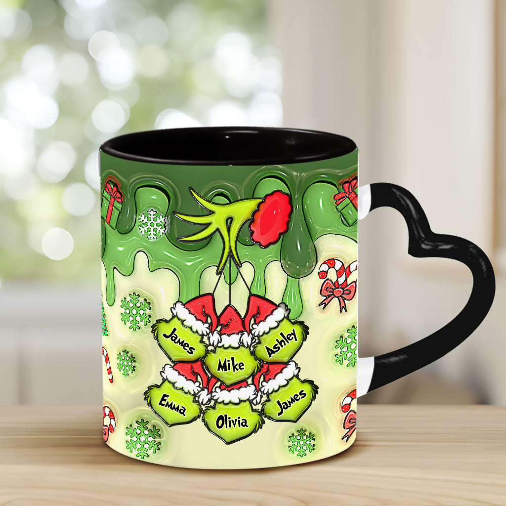 Personalized Heart Handle Mug Custom Name Gift for Mom Heart Handle Mug GradoCreations