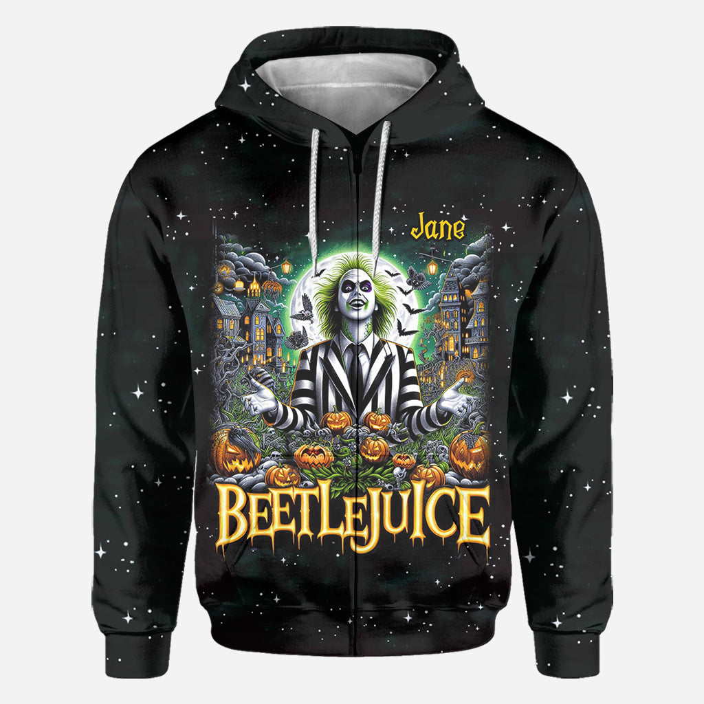 Personalized Beetlejuice All Over Shirt Custom Name Halloween Gift All Over Shirt GradoCreations
