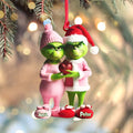 Personalized Grinchy Couple Christmas Ornament Gift Ornament GradoCreations