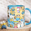 Personalized Yellow Monster Accent Mug for Kids - Custom Name Gift Accent Mug GradoCreations