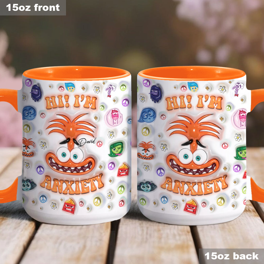 Personalized Two-Tone Accent Mug Custom Name Gift for Birthday Accent Mug GradoCreations