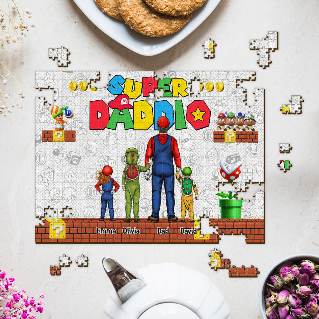 Personalized Super Plumber Jigsaw Puzzle Custom Name Gift for Dad Jigsaw Puzzle GradoCreations