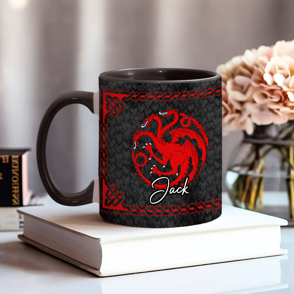 Personalized Accent Mug with Dragon Design for Coffee Lovers Accent Mug GradoCreations
