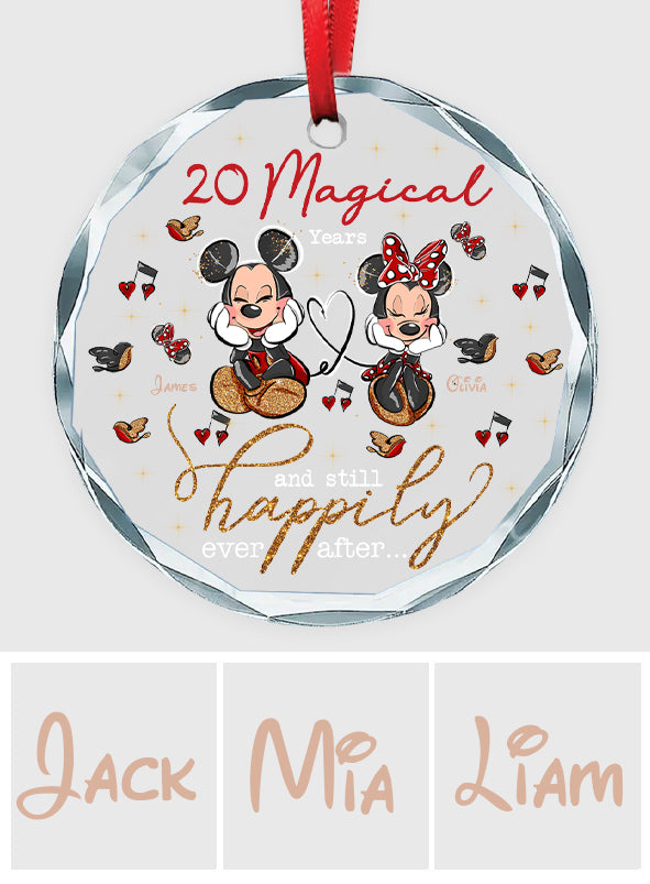 Personalized Round Glass Ornament Custom Love Gift for Couples Round Shaped Glass Ornament GradoCreations