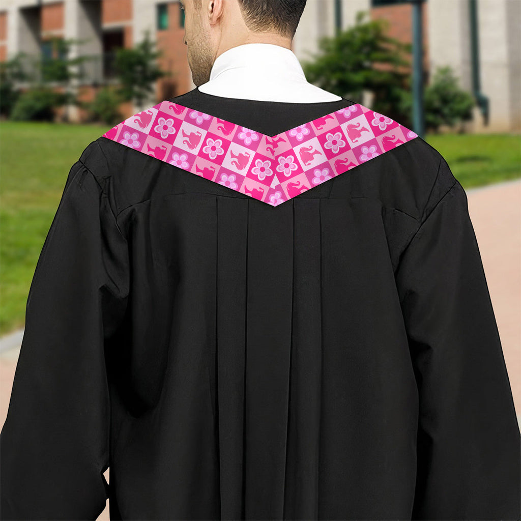 Personalized Pink Graduation Stole Custom Name for Seniors Graduation Stole GradoCreations