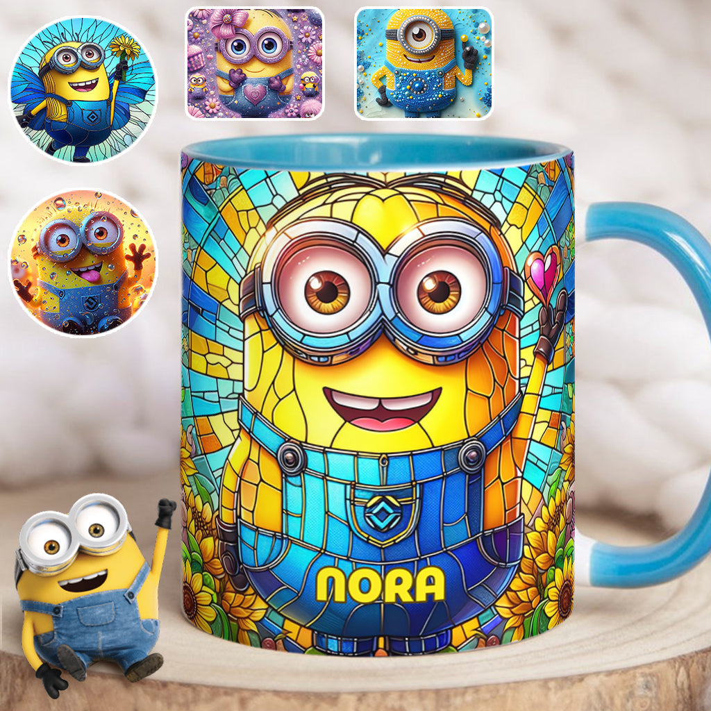 Personalized Minion Accent Mug Custom Name Gift for Kids Accent Mug GradoCreations