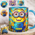 Personalized Minion Accent Mug Custom Name Gift for Kids Accent Mug GradoCreations
