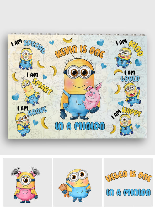 Personalized Minions Building Brick Block Custom Design Gift One-sided Rectangle Building Brick Blocks GradoCreations