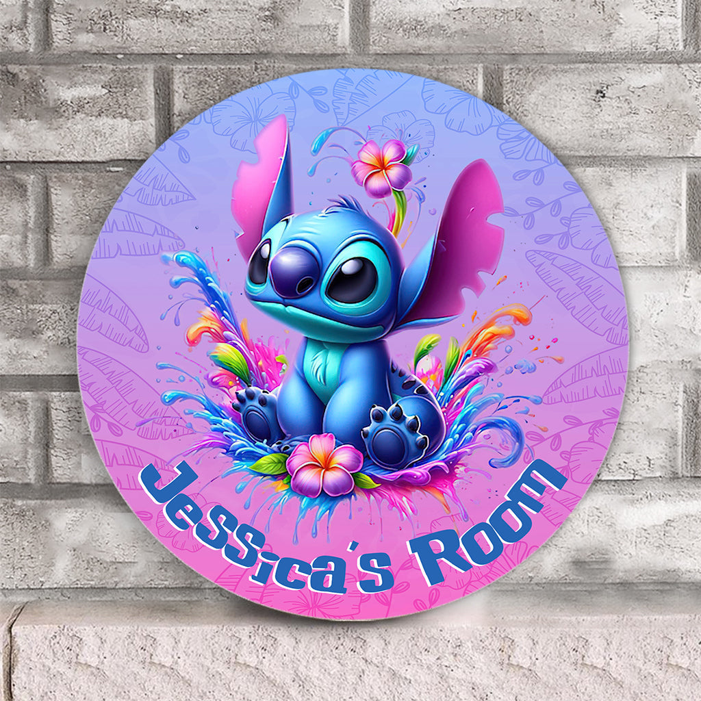 Personalized Round Wood Sign with Name Custom Gift for Kids Round Wood Sign GradoCreations