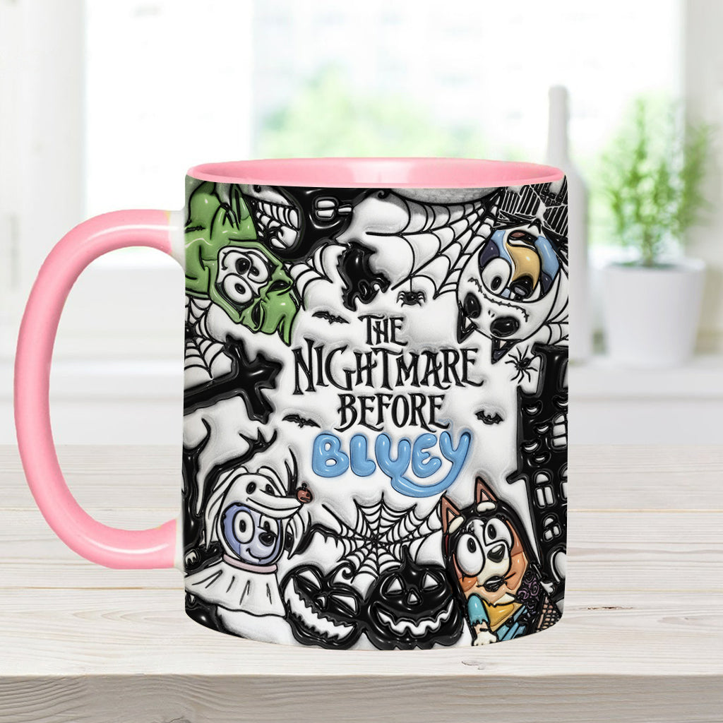 Personalized Nightmare Accent Mug Custom Name Gift for Halloween Accent Mug GradoCreations