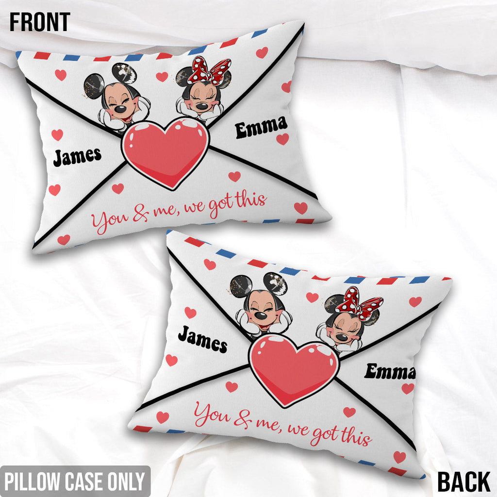 Personalized Love Letter Envelope Rectangular Pillow Cover for Couples Rectangle Pillow Cover GradoCreations