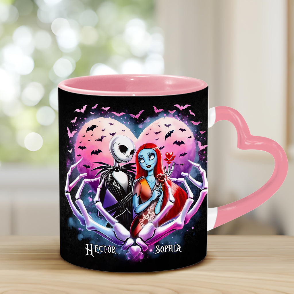 Personalized Heart Handle Mug Custom Couple Gift for Valentine's Day Heart Handle Mug GradoCreations