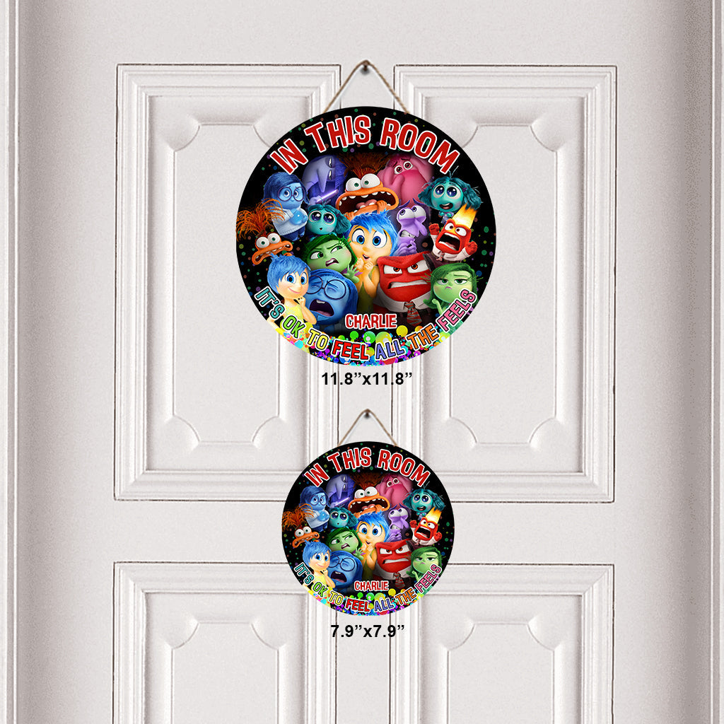 Personalized Round Wood Sign with Custom Name for Kids' Room Round Wood Sign GradoCreations