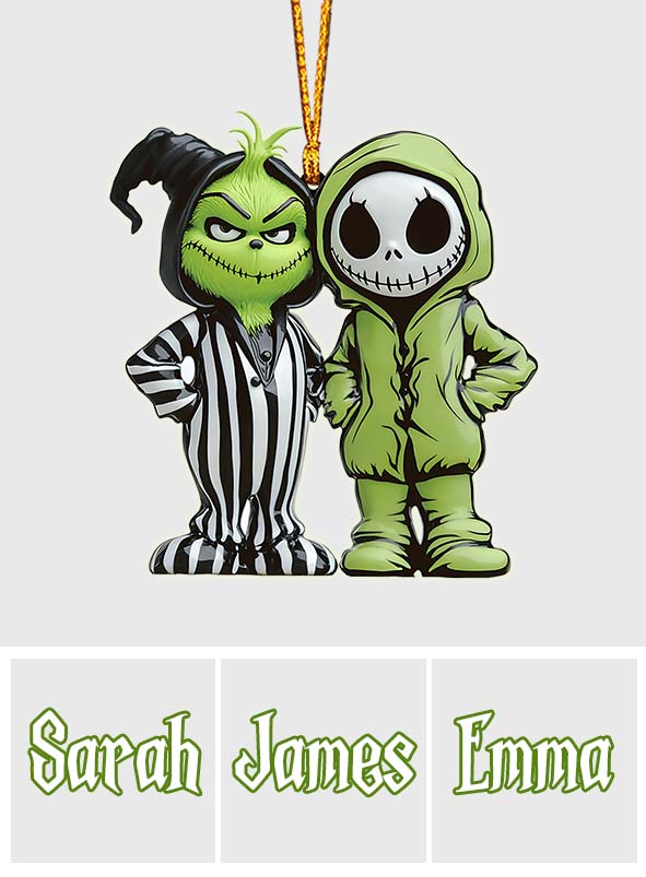 Personalized Grinch & Nightmare Before Christmas Ornament Gift Ornament GradoCreations