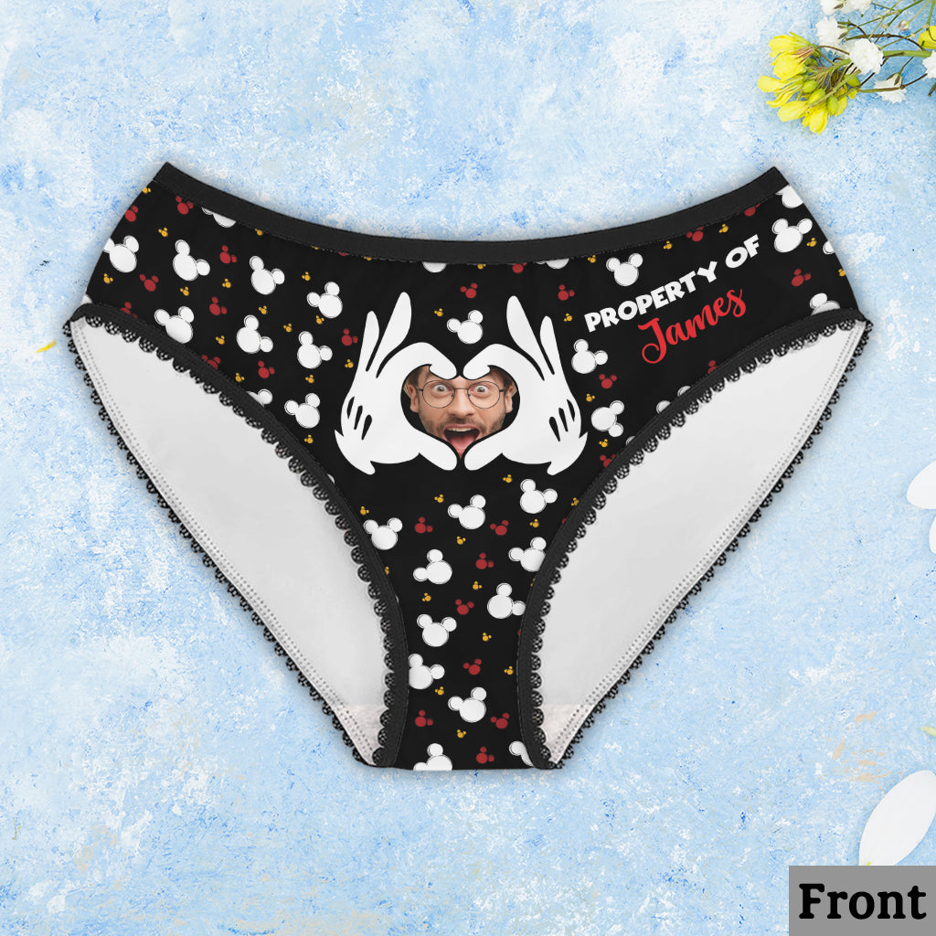 Personalized Property Of Couples Briefs Custom Name Lace Boxer Briefs Lace Border Women Briefs And Men’s Boxer Briefs GradoCreations