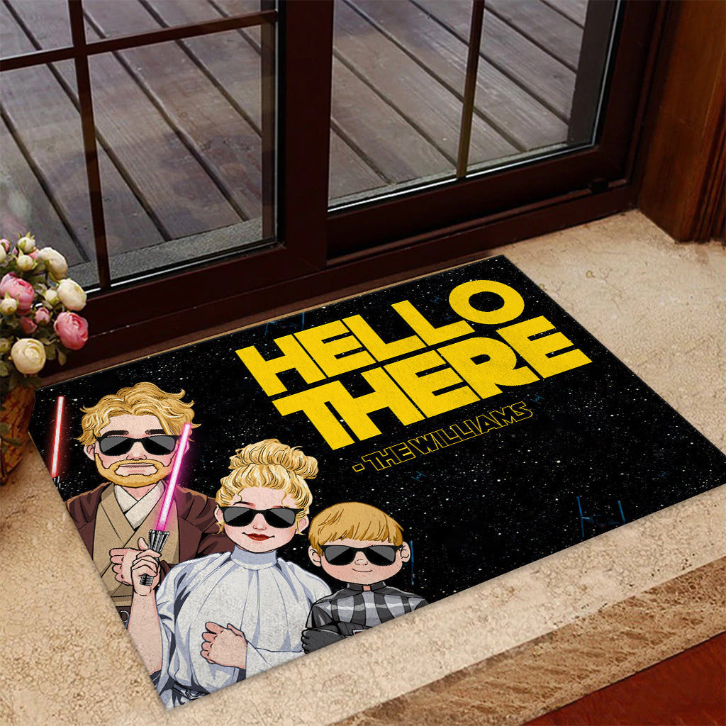 Personalized Family Doormat Custom Name Hello There Gift Doormat GradoCreations