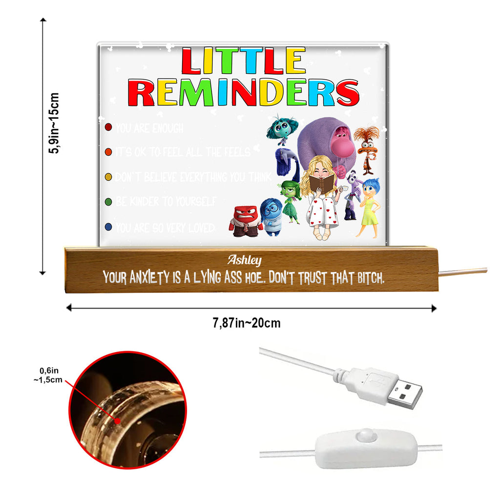Personalized Acrylic LED Night Light Custom Message Gift Shaped Led Night Light GradoCreations