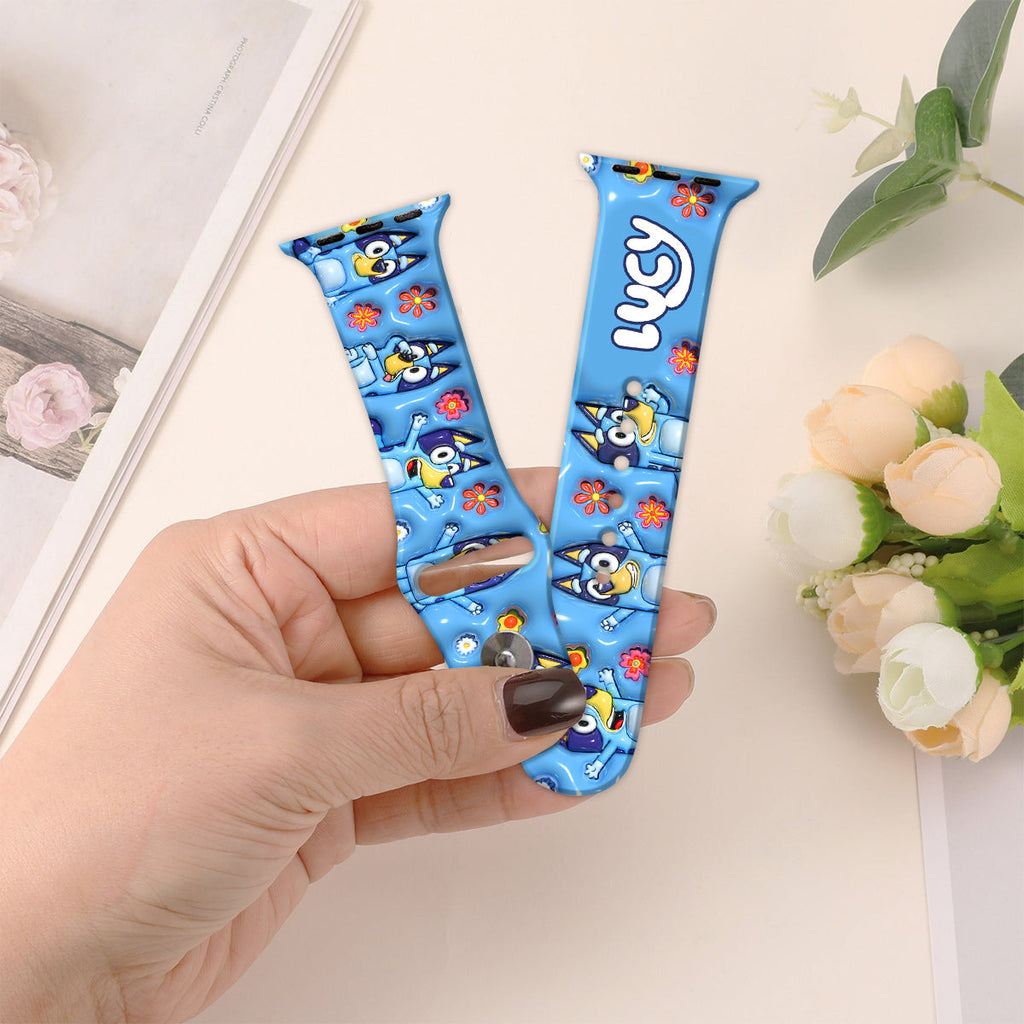 Personalized Silicone Apple Watch Band with Cute Design for Kids Apple Watch Band GradoCreations