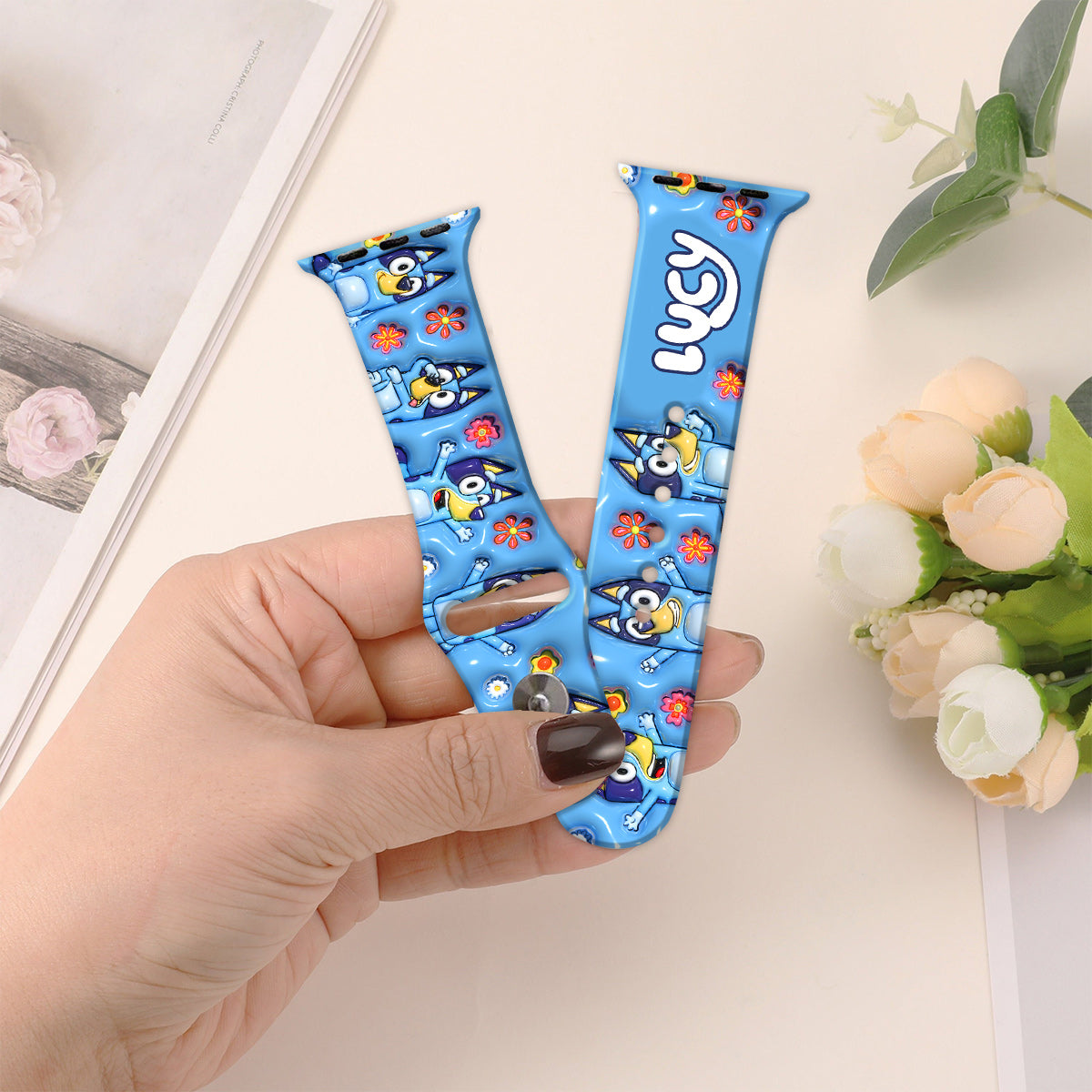 Personalized Silicone Apple Watch Band with Cute Design for Kids Apple Watch Band GradoCreations