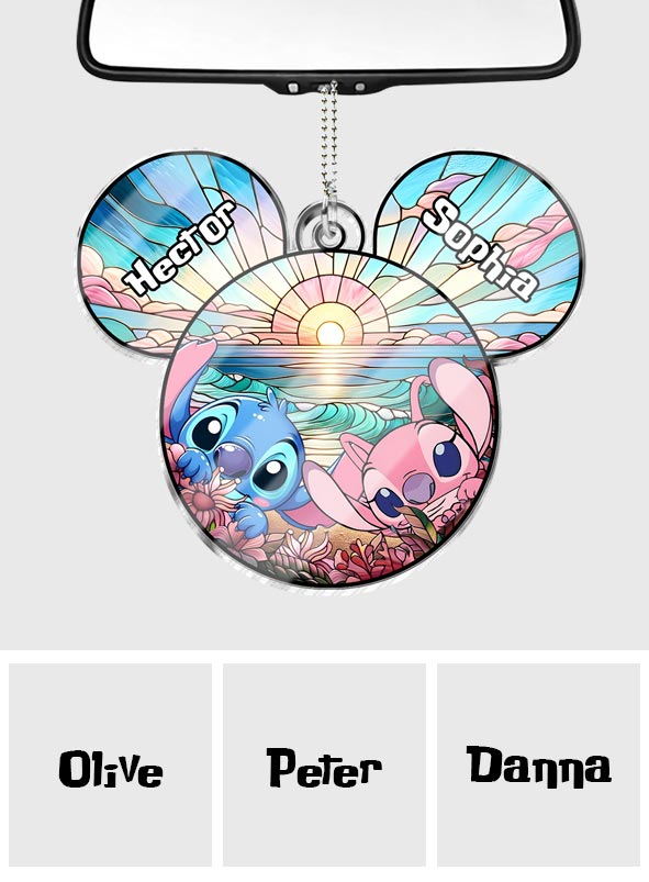 Personalized Ohana Car Ornament Custom Name Gift for Mom/Dad One-sided Custom Shaped Car Ornament GradoCreations