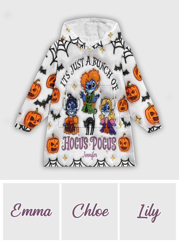 Personalized Halloween Blanket Hoodie Custom Name Soft and Cozy Blanket Hoodie GradoCreations