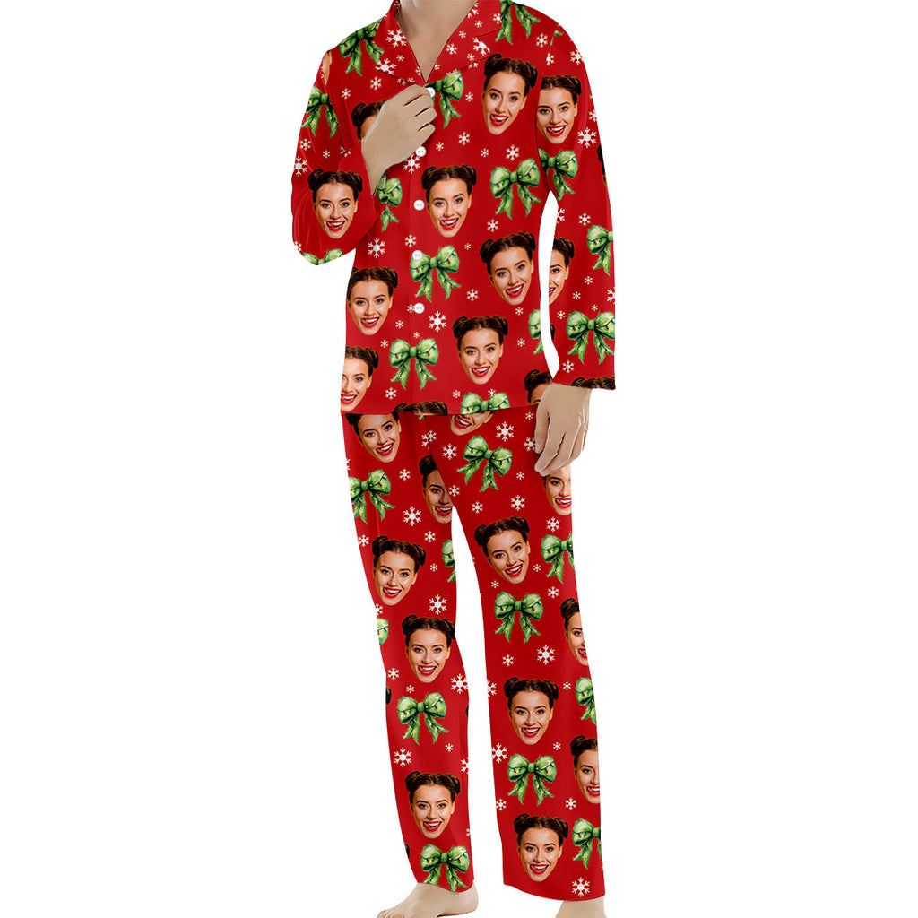 Personalized Christmas Button Down Pajama Set Cute Gift Idea Button Down Pajamas GradoCreations
