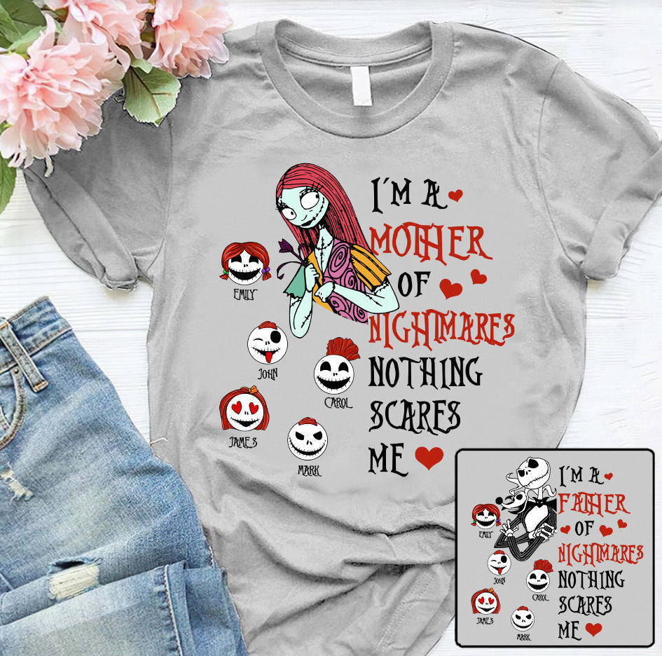 Personalized Nightmare T-shirt and Hoodie Gift for Dad | Halloween & Father's Day T-shirt & Hoodie GradoCreations