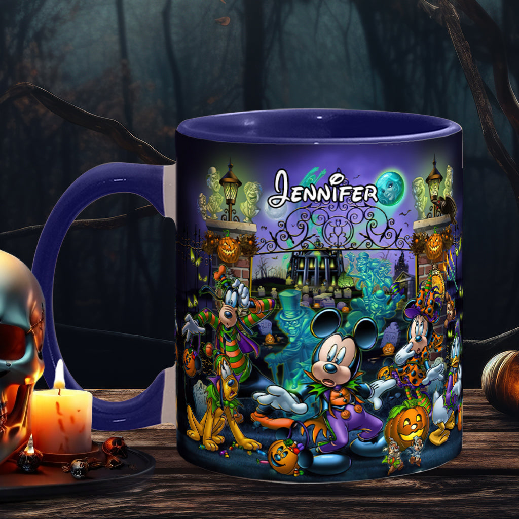 Personalized Halloween Accent Mug Custom Name Gift Idea Accent Mug GradoCreations