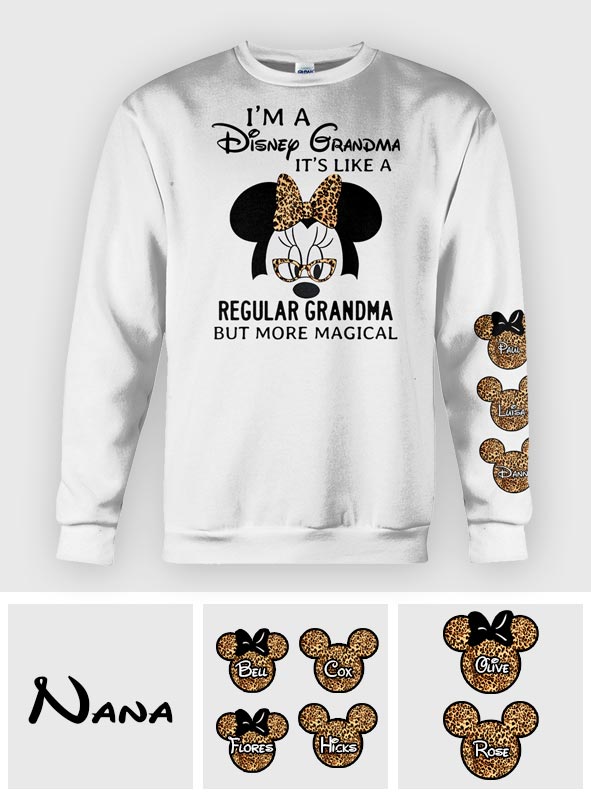 Personalized Disney Grandma All Over Shirt Custom Name Gift All Over Shirt GradoCreations