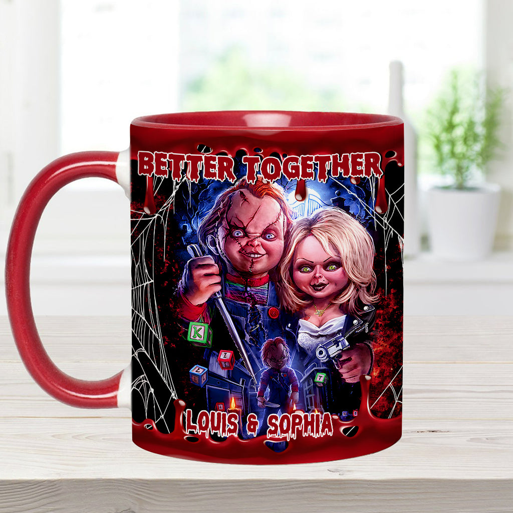 Personalized Chucky & Tiffany Accent Mug Custom Name Gift Accent Mug GradoCreations