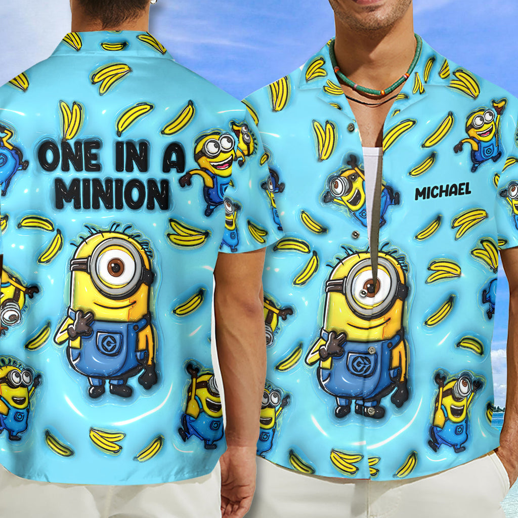 Personalized Minion Hawaiian Shirt Custom Name Gift for Him Hawaiian Shirt GradoCreations