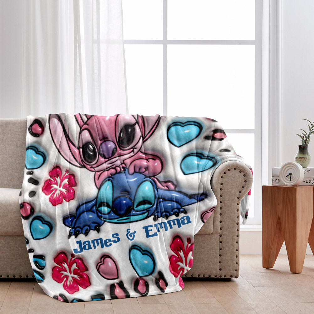 Personalized Double-Sided Flannel Ohana Blanket Gift Blanket GradoCreations