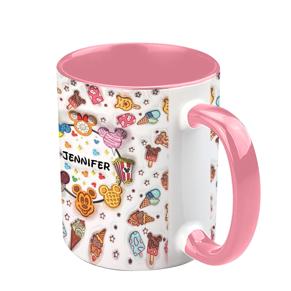 Personalized Snacking Around the World Accent Mug Gift for Mom Accent Mug GradoCreations