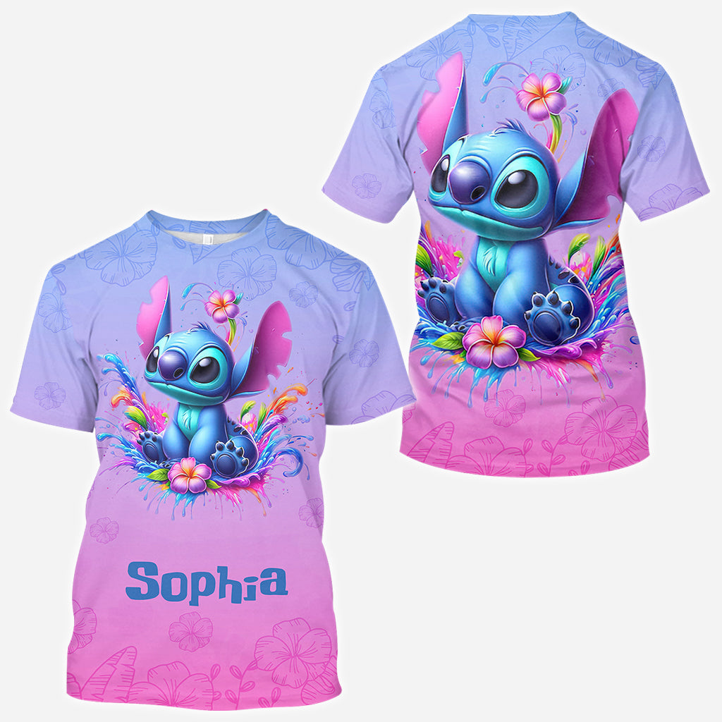 Personalized Blue Ohana All Over Shirt Custom Name Gift All Over Shirt GradoCreations