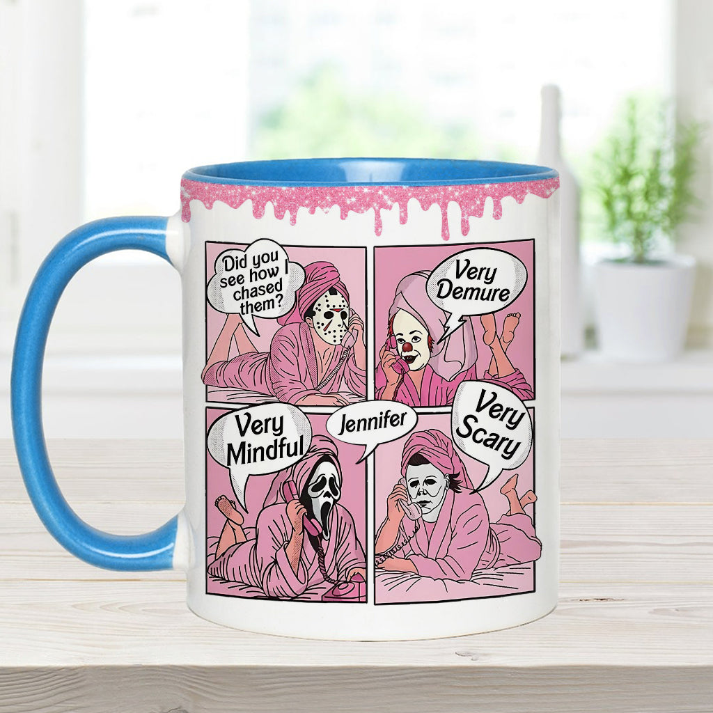 Personalized Spooky Accent Mug Custom Name Unique Gift Accent Mug GradoCreations