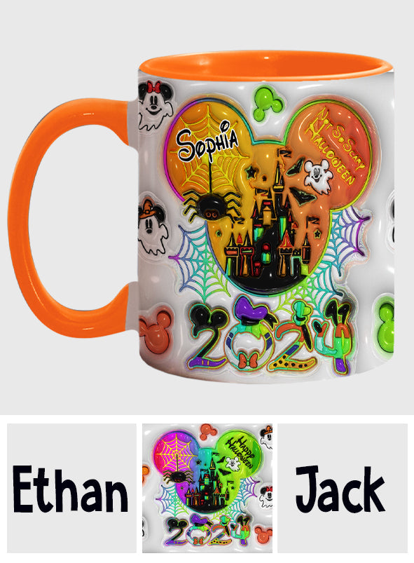 Personalized Halloween Mouse Accent Mug with Custom Name for Kids Accent Mug GradoCreations