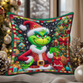 Personalized Grinchmas Throw Pillow Christmas Gift for Kids Throw Pillow GradoCreations