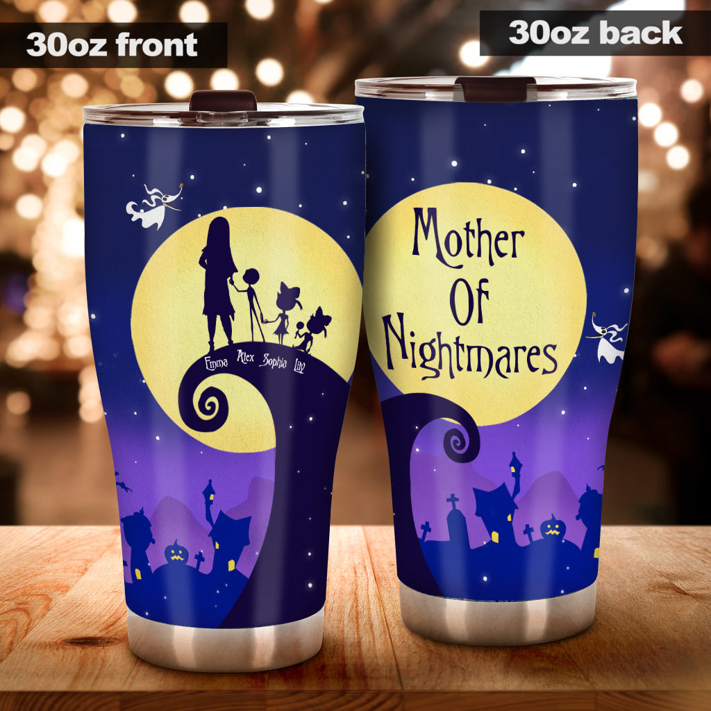 Personalized Mother Of Nightmares Tumbler Custom Name Gift for Mom Tumbler GradoCreations