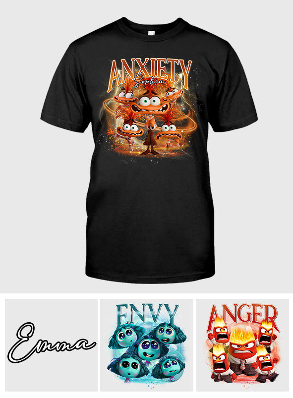 Personalized Emotion T-shirt & Hoodie Custom Name Gift T-shirt & Hoodie GradoCreations