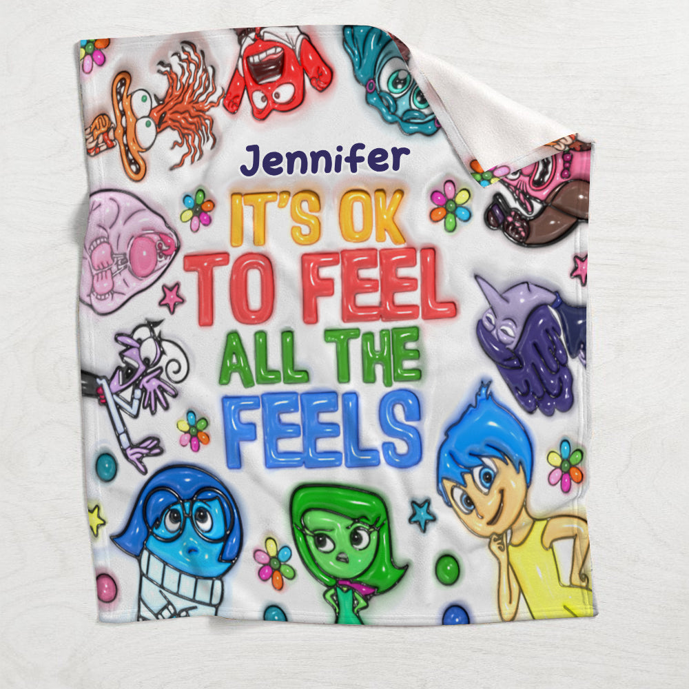Personalized Flannel Blanket Custom Name Feelings Gift Blanket GradoCreations